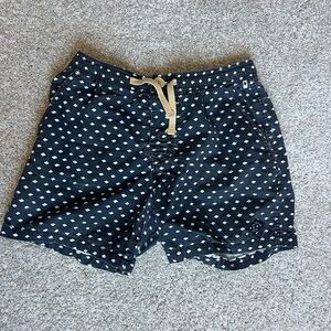 TC Navy and White Patterned Swim Trunks